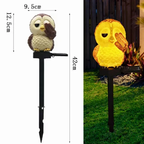 MĄDRA SOWA LAMPA SOLARNA LED