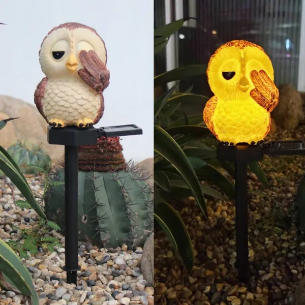 MĄDRA SOWA LAMPA SOLARNA LED